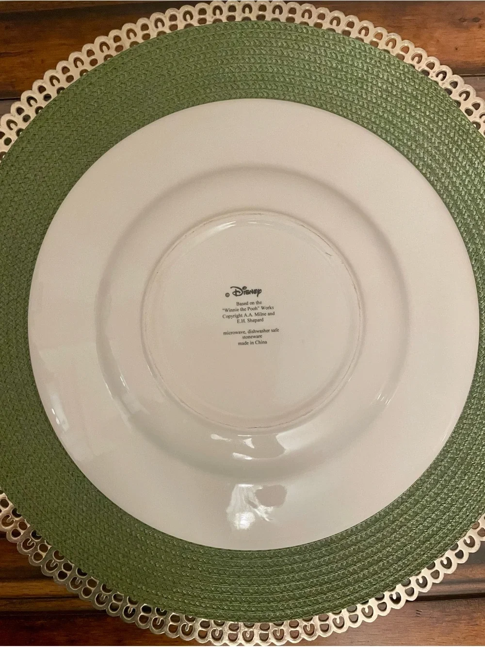 Disney Winnie the Pooh Fall/Autumn themed 100 acre woods VTG dinner plate